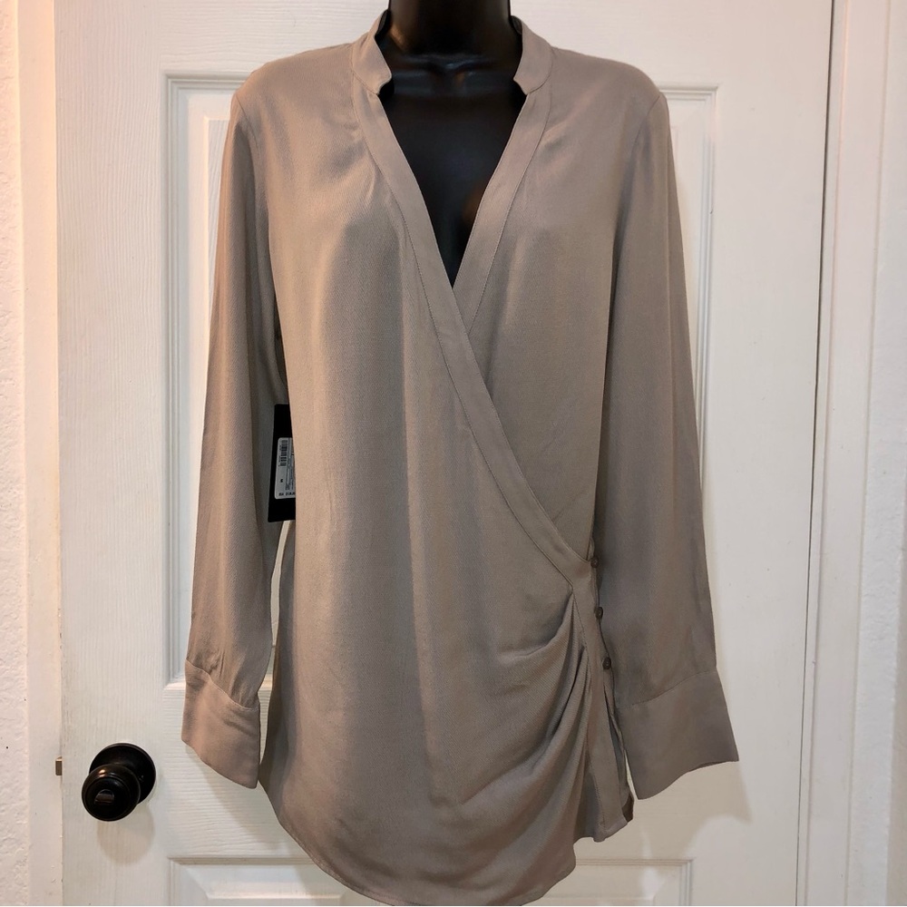 Marciano Longline Blouse Taupe | Size Medium